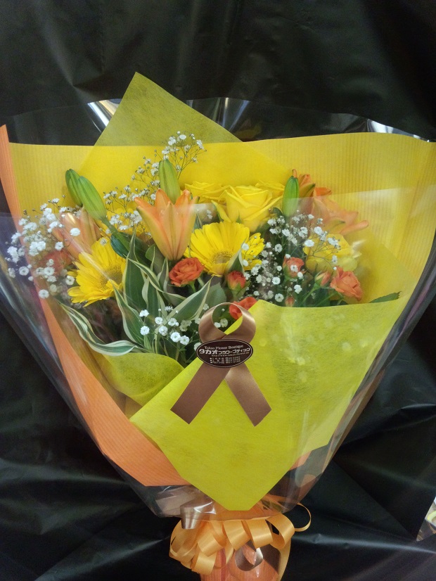 ビタミンカラーで元気な花束