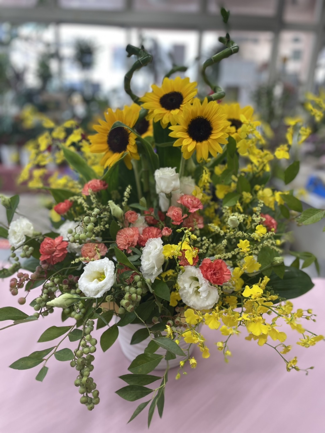 ヒマワリのアレンジ